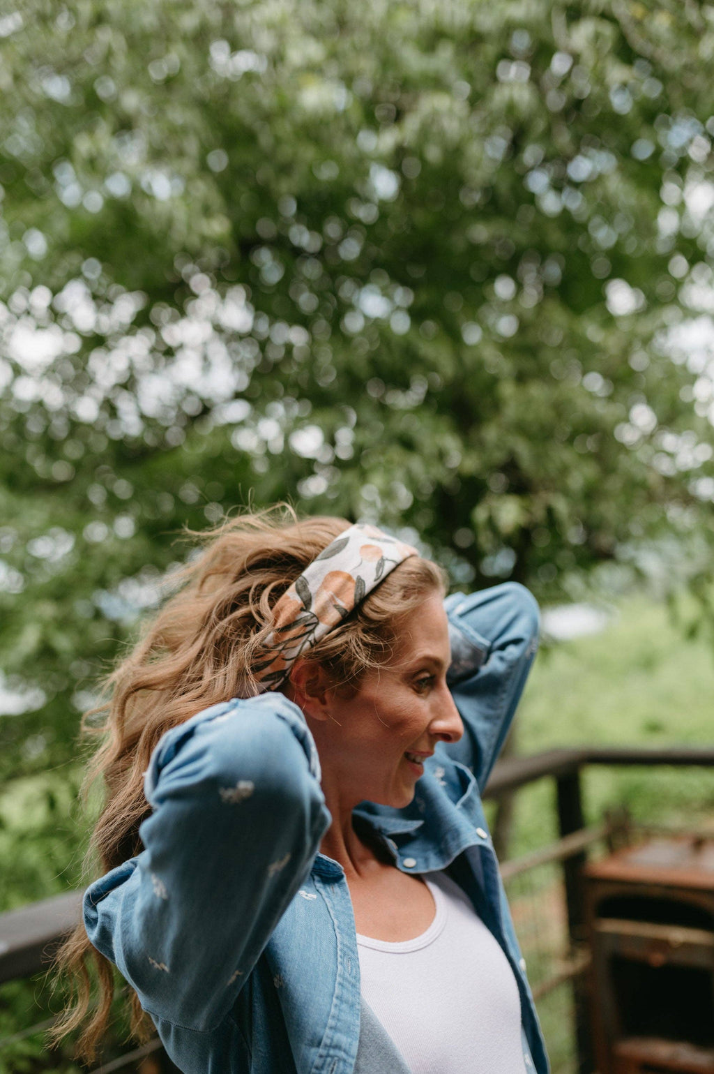 Flutterby Bandana | Afternoon Sonnet - Green Ditsy Floral