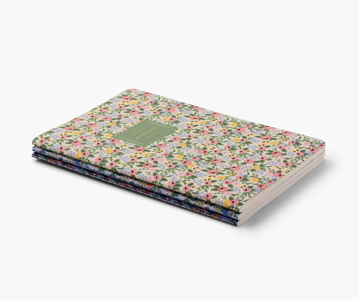 Rifle Paper Co. Set of 3 Rosa Notebooks