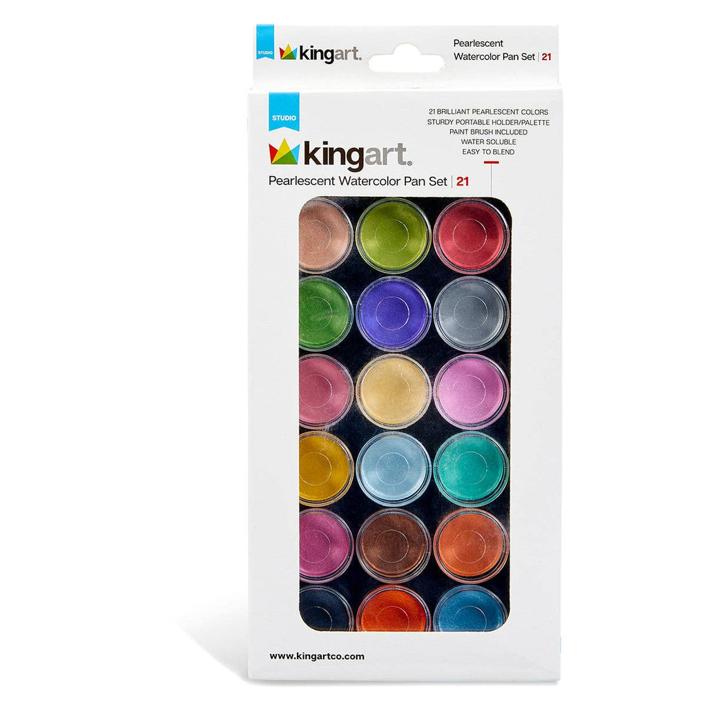 Watercolor Paint 21 Pearlescent Colors