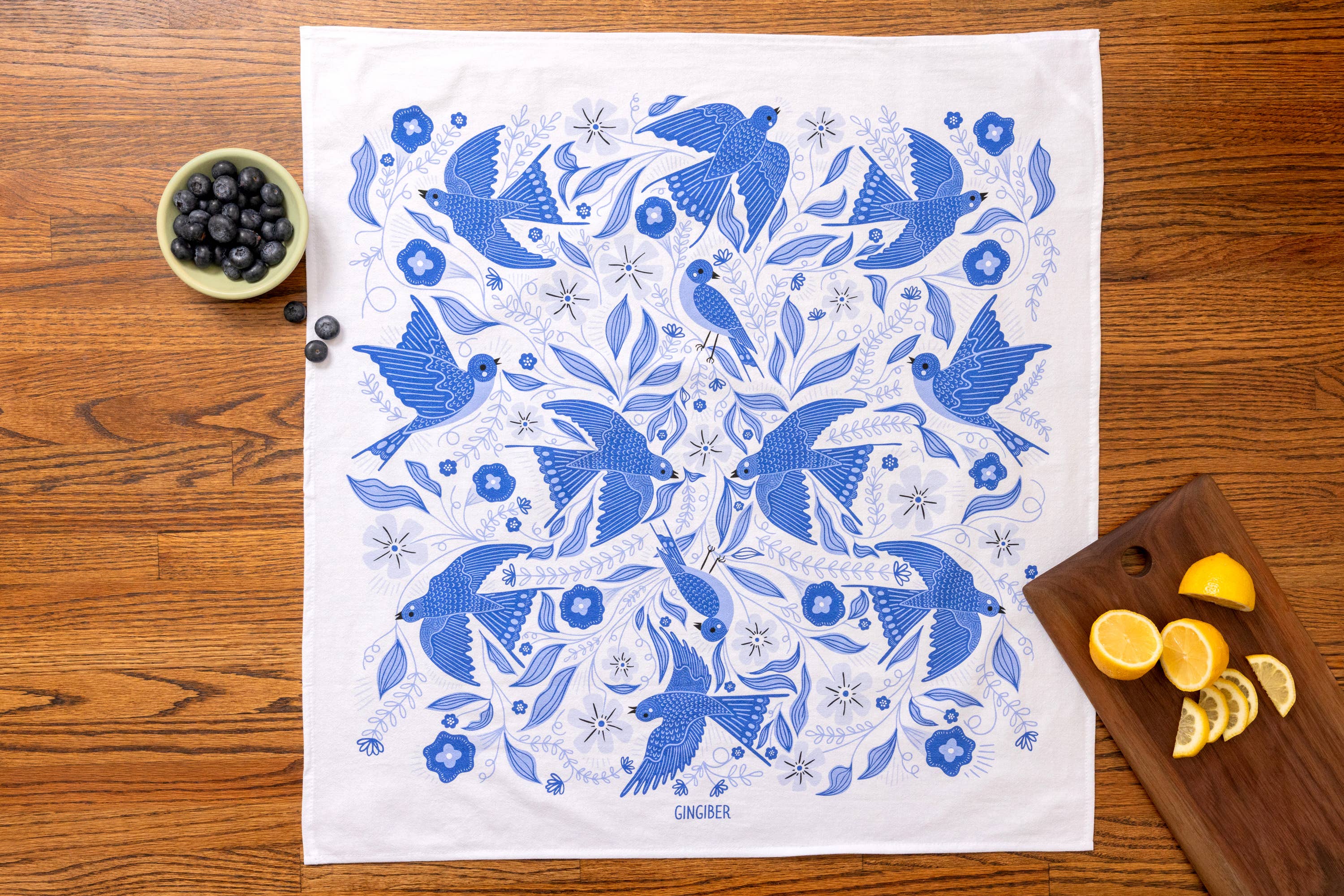 Blue Songbird Tea Towel – For Bird Lovers