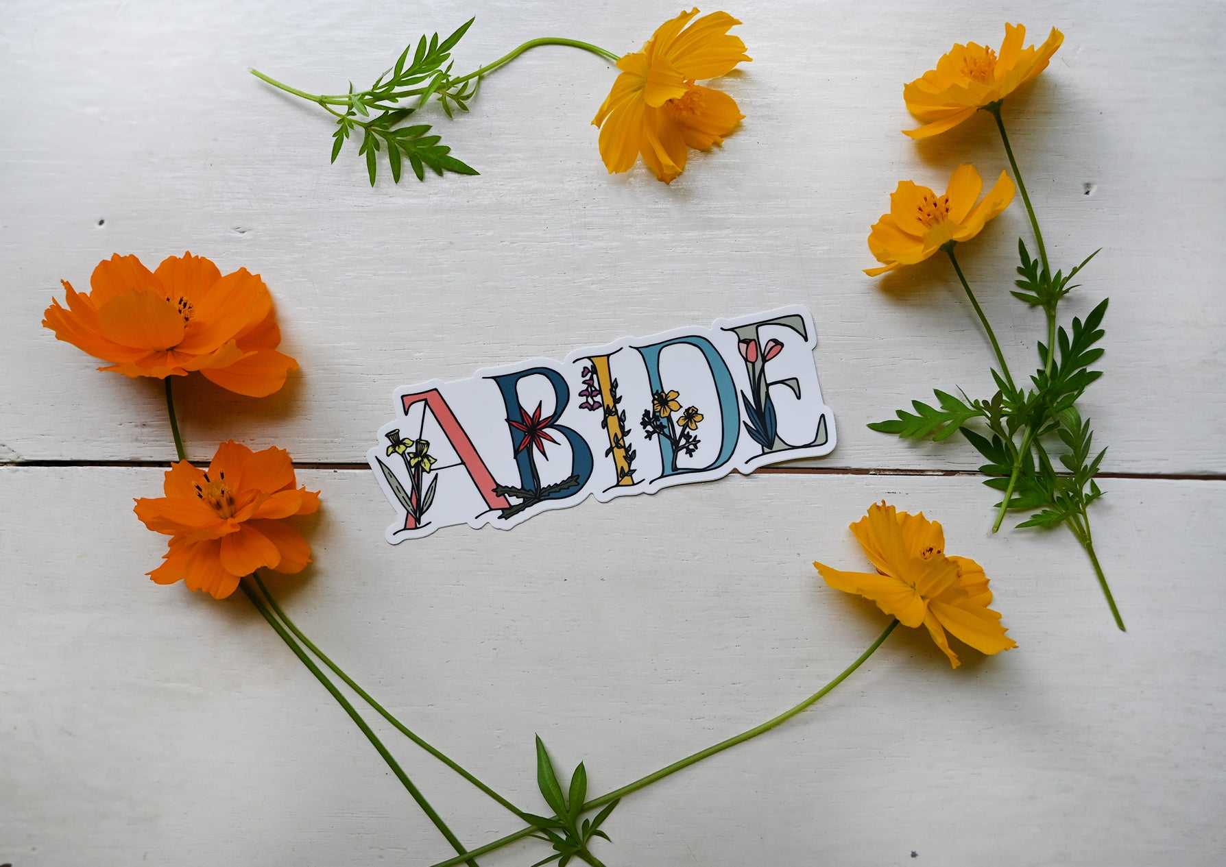 ABIDE vinyl stickers