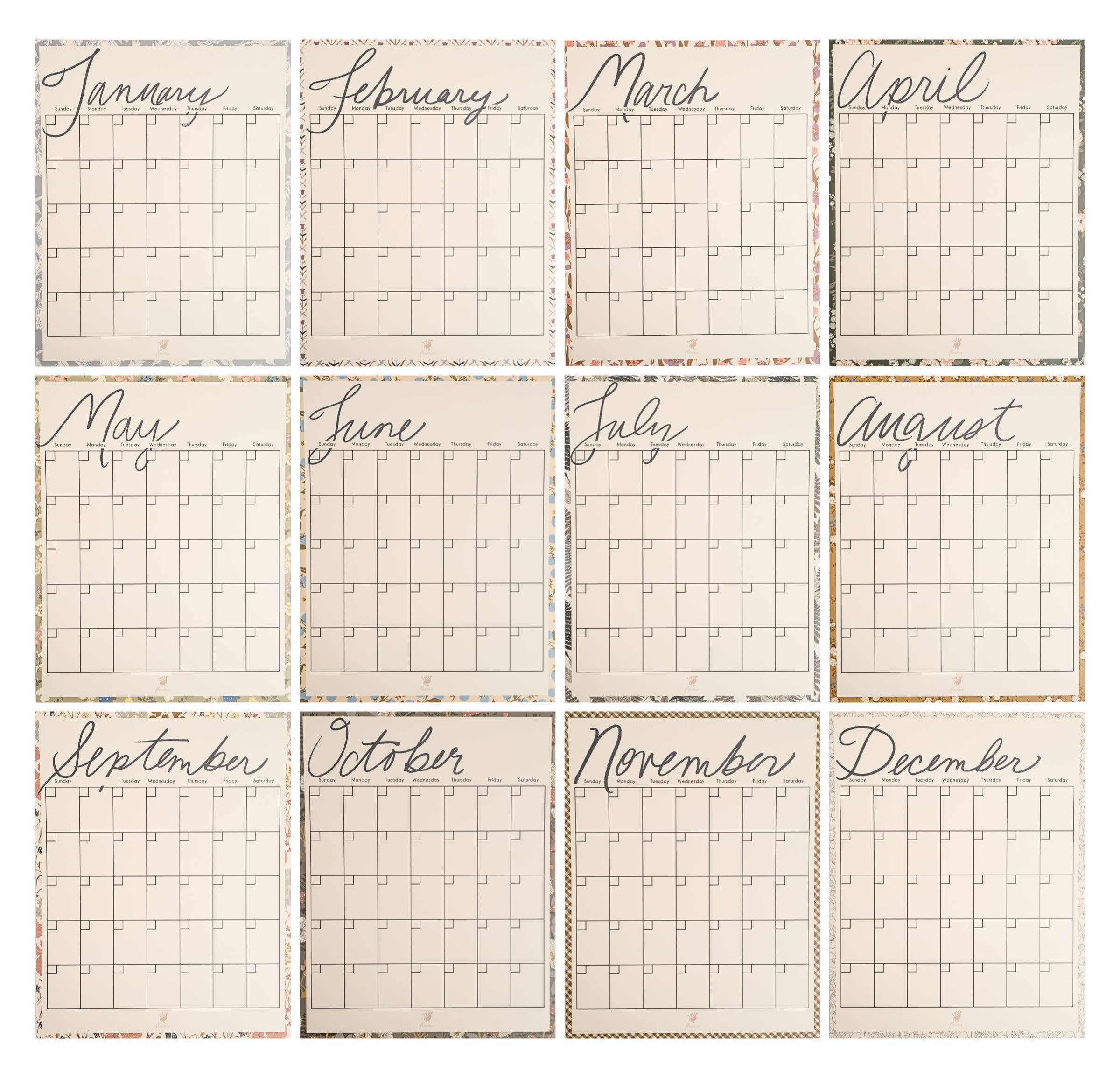 Poster Calendar - Undated
